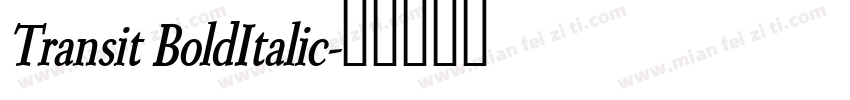 Transit BoldItalic字体转换